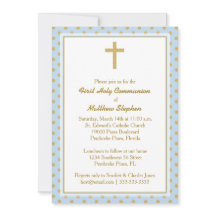 Kommunions-Blau mit GoldTupfen