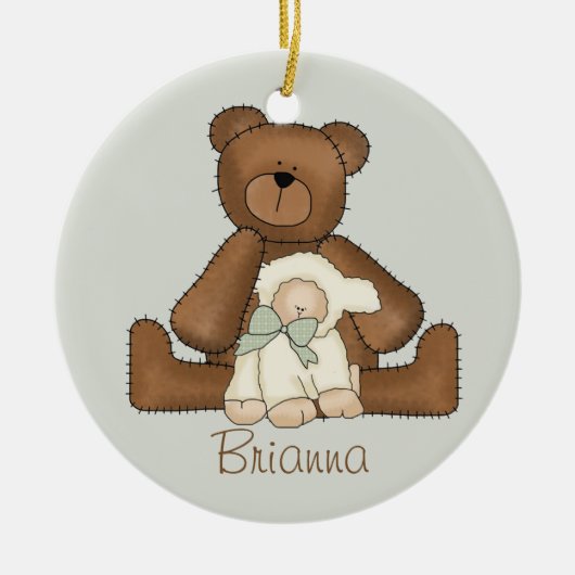 Kommunions-Lamm-Verzierung Keramikornament (Vorne)