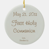 Kommunions-Lamm-Verzierung Keramikornament (Hinten)