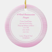 Kommunions-rosa Aquarell Keramik Ornament (Hinten)