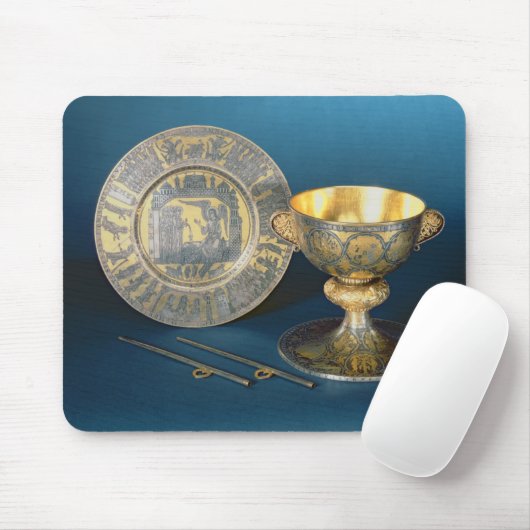 Kommunions-Schale, Platte und Fisteln Mousepad (Mit Mouse)