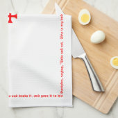 Kommunions-Stoff-Tuch Geschirrtuch (Viertel Falte)