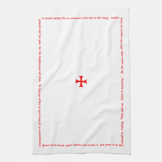 Kommunions-Stoff-Tuch Geschirrtuch (Vertikal)