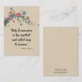 Kommunions-Zitat-Rosen-heilige Karte St. Pius X (Vorne/Hinten)