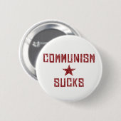 Kommunismus Ist zum Kotzen - Amerika zuerst antiko Button (Vorne & Hinten)