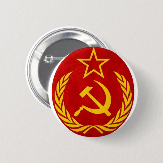 Kommunismus Russesymbol Button (Vorne & Hinten)