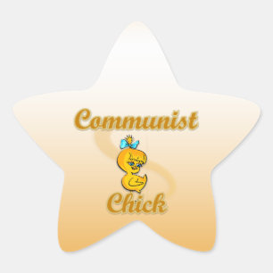 Kommunist Chick Stern-Aufkleber