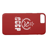 Kommunistische CCCP Hammer-Sichel weißes iPhone Case-Mate iPhone Hülle (Rückseite (Horizontal))