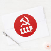 Kommunistische CCCP Russischer Hammer und Sichel Runder Aufkleber (Umschlag)