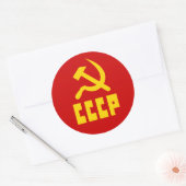 Kommunistische CCCP Russischer Hammer und Sichel Runder Aufkleber (Umschlag)