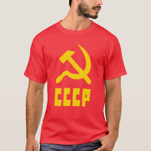 Kommunistische CCCP Russischer Hammer und Sichel T-Shirt