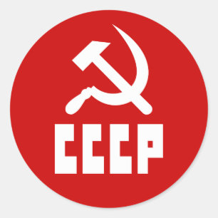 Kommunistische CCCP Russischer Hammer und Sickle Runder Aufkleber