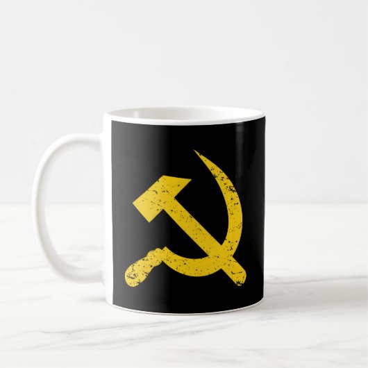 Kommunistische Fahne der Sowjetunion - Hammer und Kaffeetasse (Links)