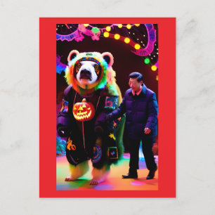 Kommunistische Halloween-Party Zeit - Ken Gage Art Postkarte