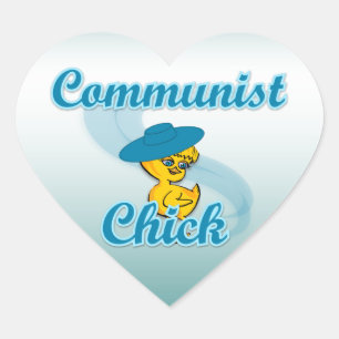 Kommunistische Kick #3 Herz-Aufkleber