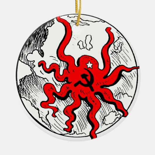 Kommunistische Krake Keramik Ornament (Vorne)