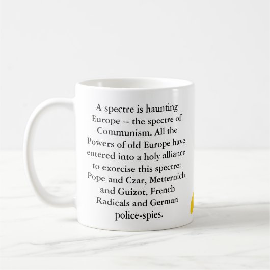 Kommunistische Manifest-Tasse Kaffeetasse (Links)