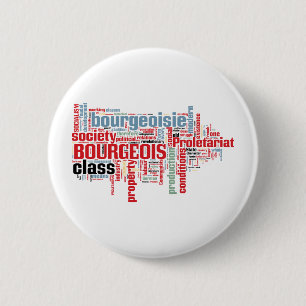 Kommunistische Manifest-Wort-Wolke Button