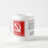 Kommunistische Party-Tasse mit "dem Internationale Kaffeetasse (Vorderseite Links)