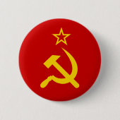 Kommunistische Russland-Flagge UDSSR Button (Vorderseite)