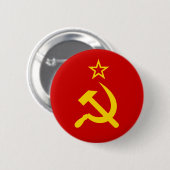 Kommunistische Russland-Flagge UDSSR Button (Vorne & Hinten)