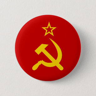 Kommunistische Russland-Flagge UDSSR Button