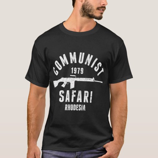 Kommunistische Safari 1979 Rhodesia Light Infantry T-Shirt (Vorderseite)