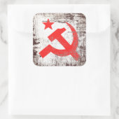 Kommunistische Symbol Quadratischer Aufkleber (Tasche)