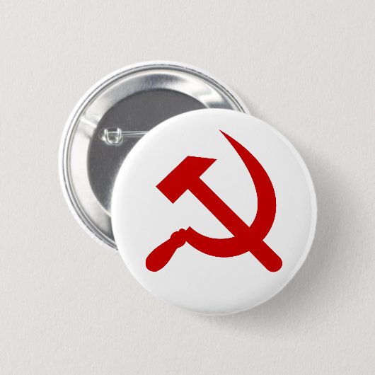 Kommunistische UdSSR Russisches Hammer und Sichels Button (Vorne & Hinten)