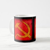 Kommunistische UdSSR-Tasse Hammer & Sickle Grunge Kaffeetasse (Vorderseite Links)