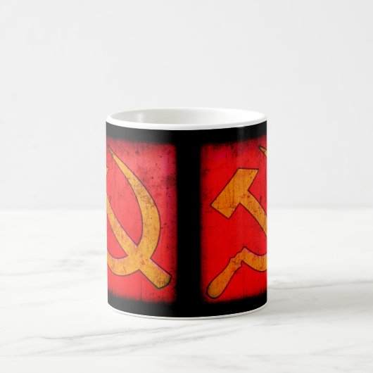 Kommunistische UdSSR-Tasse Hammer & Sickle Grunge Kaffeetasse (Mittel)