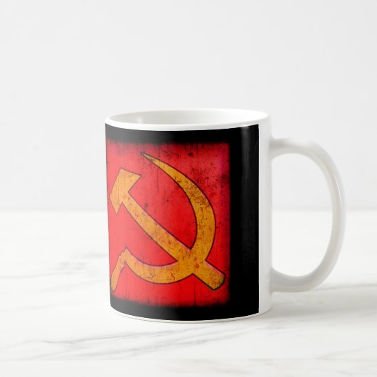 Kommunistische UdSSR-Tasse Hammer & Sickle Grunge Kaffeetasse (Rechts)
