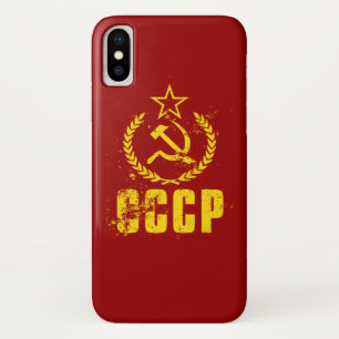 Kommunistische Vintage Flagge iPhone X Hüllen