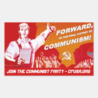 Kommunistischer Party-Aufkleber Rechteckiger Aufkleber