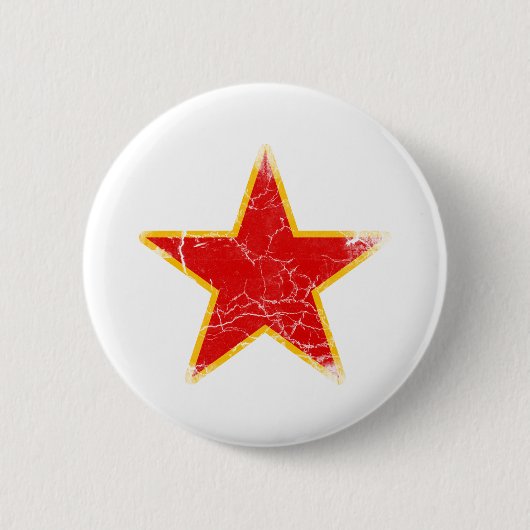 Kommunistischer Roter Stern Vintage Button (Vorderseite)
