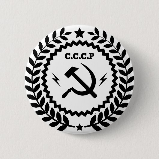 Kommunistisches CCCP Hammer-Sichel-Abzeichen Button (Vorderseite)