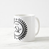 Kommunistisches CCCP Hammer-Sichel-Abzeichen Kaffeetasse (VorderseiteRechts)