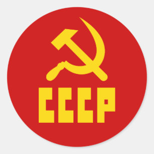 Kommunistisches CCCP Russe-Hammer und Sichel Runder Aufkleber
