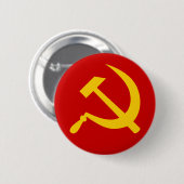 Kommunistisches UDSSR-Russe-Hammer und Sichel Button (Vorne & Hinten)