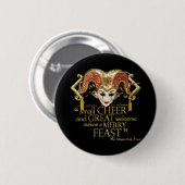 Komödie des Fehler-Fest-Zitats (Goldversion) Button (Vorne & Hinten)