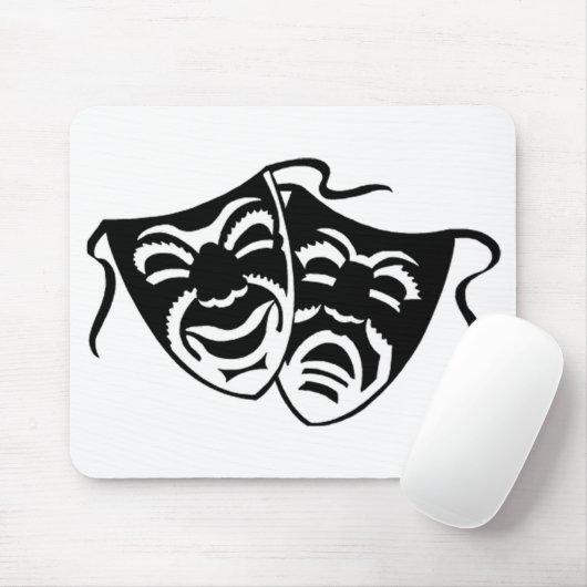 Komödie oder Tragödie Mousepad (Mit Mouse)