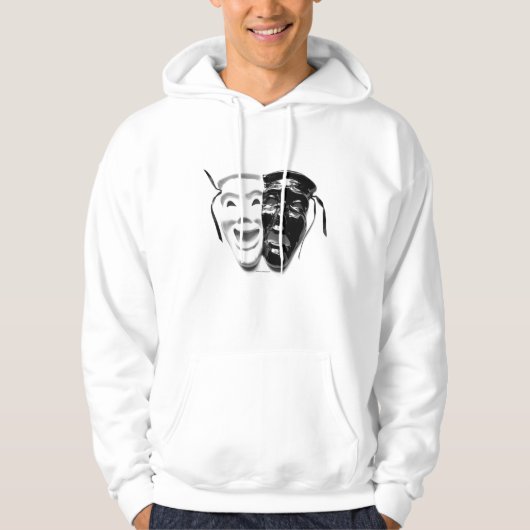 Komödie u. Tragödie Hoodie (Vorderseite)