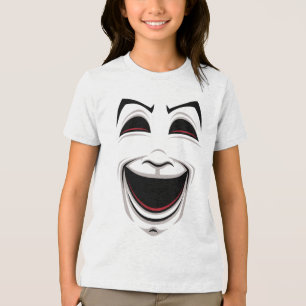 Komödie und das Tragedy Theater maskieren Gesichte Tri-Blend Shirt