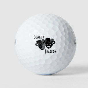 Komödie und Masken des Theaters Golfball