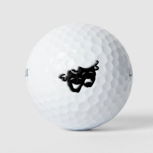 Komödie und Masken des Theaters Golfball
