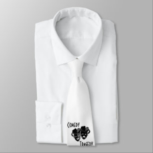 Komödie und Masken des Theaters Krawatte