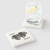 Komödie und Masken des Theaters Steinuntersetzer (Seitenansicht)