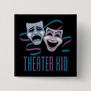 Komödie und Tragödie Theater Kind Button