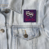 Komödie und Tragödie Theater Mädchen Button (Beispiel)