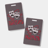 Komödie und Tragödie Theater Nerd Ausweis (Vorder- & Rückseite)